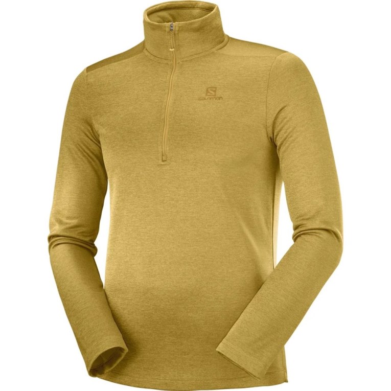 Sudaderas Salomon Essential Lightwarm Seamless Half Zip Hombre Dorados | MX DFBI261